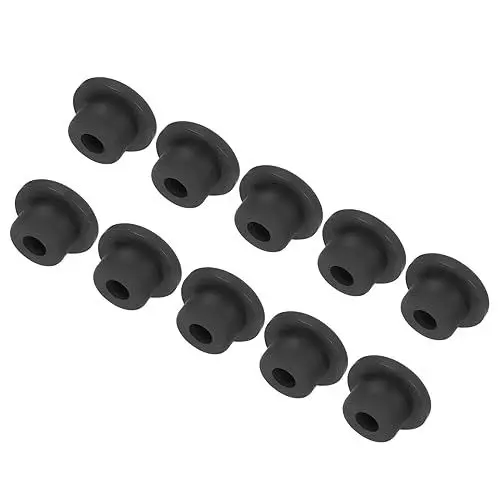 Produktbild: QUARKZMAN Hochtemperatur-Silikonstopfen T-förmige Silikongummistopfen Lochstopfen für Pulverbeschichtung Eloxieren Stopfen Dichtungsstopfen Schwarz 24x10x16mm/0.94x0.94x0.62