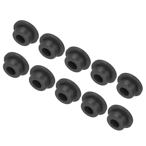 Produktbild: QUARKZMAN Hochtemperatur-Silikonstopfen T-förmige Silikongummistopfen Lochstopfen für Pulverbeschichtung Eloxieren Stopfen Dichtungsstopfen Schwarz 29x10x21mm/1.14x1.14x0.82