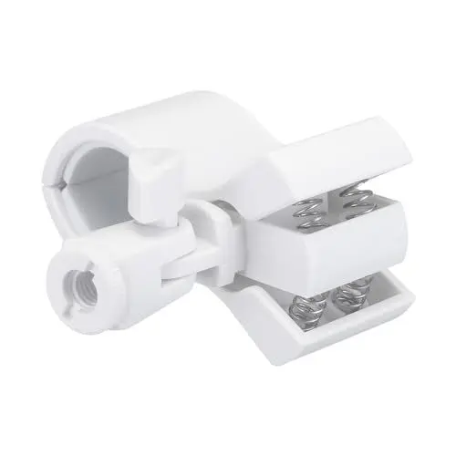 Produktbild: QUARKZMAN Mikrofonhalter O.D. 32mm - 60mm Kunststoff-Schnittstelle Mikrofonhalter Clip mit 3/8 Kunststoff-Adapter für kleines Mikrofon Weiß 1 Stück