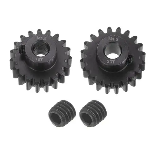 Produktbild: QUARKZMAN Mod 1.5 Ritzel Set 8mm Welle 19T 20T Motorritzel aus gehärtetem Stahl für RC Auto (2 Stück)