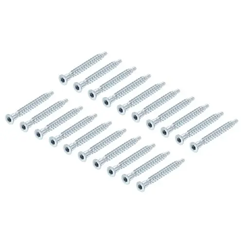 Produktbild: QUARKZMAN Möbel Confirmat Schraube, 50 Stück 7x60mm Sechskant Holzschrauben verzinkt versenkt selbstschneidend Möbel Verbindungsschraube