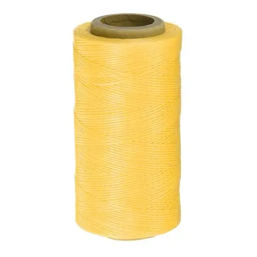 Produktbild: QUARKZMAN Nähgarn für Polsterung 284 Yards 260m Gewachstes Polyester-Nähgarn Abriebfestes, dehnungsarmes Stickgarn Schnur Baumwollgarn für Quilten Leder, Gelb