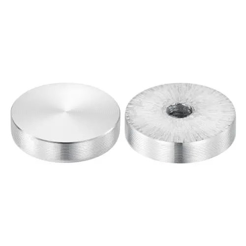 Produktbild: QUARKZMAN Runde Aluminiumscheibe, 2 Stück M8x30mm Aluminiumkreisscheibe Glasplattenadapter für Glastischplatte