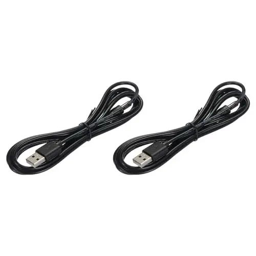 Produktbild: QUARKZMAN USB zu DC-Stromkabel 2 m USB zu DC 5,5 mm x 2,5 mm 5V Stromkabel Schwarz für Mini-Lüfter Kamera Mobiltelefon Tablet-Geräte 2 Stück