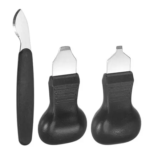 Produktbild: QUARKZMAN Uhrenrückdeckel-Entfernungswerkzeug 3-teiliges Messer Uhrenbatterie-Ersatzreparaturwerkzeug-Set Uhrenrückdeckelöffner für Uhrenreparatur und Batteriewechsel, Kaffee