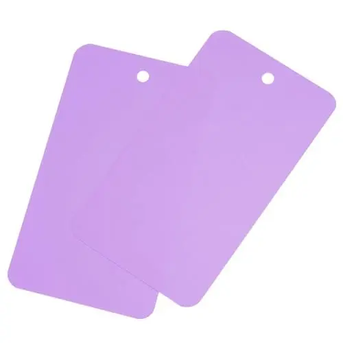 Produktbild: QUARKZMAN Wasserdichte Kunststoff-Versandetiketten für Produktidentifikation, Ventilmarkierung, Outdoor-Beschriftung, 1,97x3,54 Zoll, Lila, 50er Pack