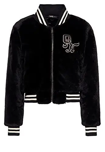 Produktbild: Queen Kerosin Damen College Jacke Regular Fit Kunstfell Stickereien