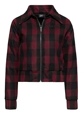 Produktbild: Queen Kerosin Damen Flanell Jacke Original 50'S Regular Fit Reine Wolle Karo Muster