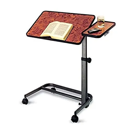 Produktbild: Queraltó QMD-00010/27 Verstellbare und neigbare 2 in 1 Beistelltisch, Walnussbaum Farbe (2 in 1 Beistelltisch, verstellbar und neigbar)