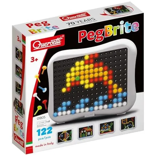 Produktbild: Quercetti - 1805 Peg Brite - Kids' Mosaic Kits, 123 pezzi