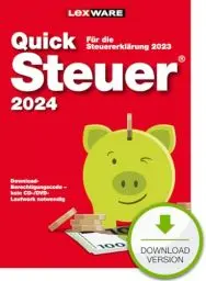 Produktbild: QuickSteuer 2024 (für Steuerjahr 2023) | PC Aktivierungscode per Email | Private und gewerbliche Steuererklärung