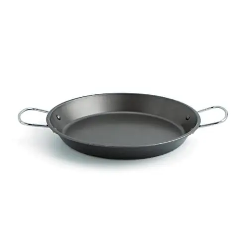 Produktbild: Quid Senia Paella-Pfanne, 34 cm, für 6 Portionen, Legierter Stahl, Schwarz, 3.37 cm