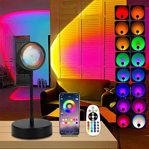 Produktbild: QUIGO sunset lamp Kronleuchte LED Sonnenuntergang Projektion Lampe Leuchte Hotel Home Lighting Zubehör für Schlafzimmer Wohnzimmer Küche