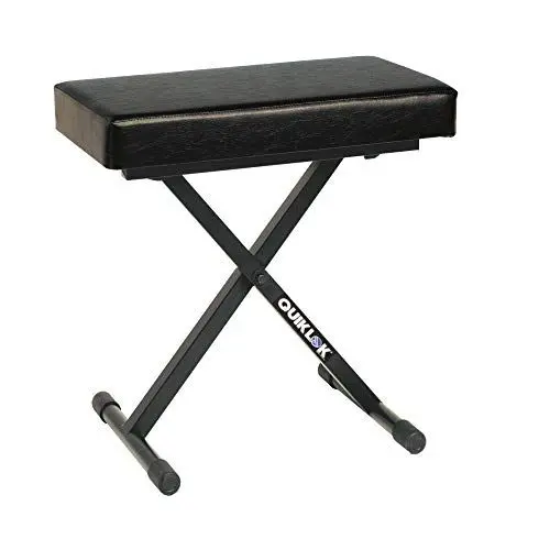 Produktbild: Quik Lok BX/718Deluxe Klavierbank mit Extra Dickem Sitzkissen (30 x 60 cm)