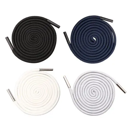 Produktbild: Quiltique 4 Stück Universal-Kordeln, Ersatz für Kapuzen-Sweatshirt mit Gummizug für Hosen, Trainingsanzug, Schnürsenkel, Hoodies (Farbe: Schwarz, Marineblau, Beige, Hellgrau), 22348177