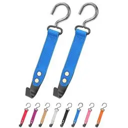 Produktbild: quipuda Kopfstützenhalterung Auto Haken, 2 Stücke Auto Taschenhalter, 360° Drehbare Auto Kopfstützen Haken, Zum Aufhängen von Handtasche, Geldbörsen,Einkaufstaschen (Blau)