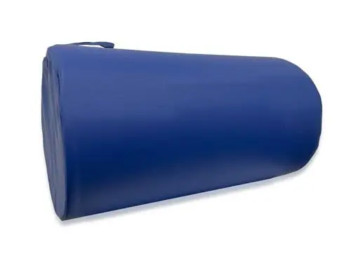 Produktbild: QUIRUMED Rollkissen, 55 x 30 cm, blau, Kunstleder, Schaumstofffüllung, für Yoga, für Fitness, für Massage