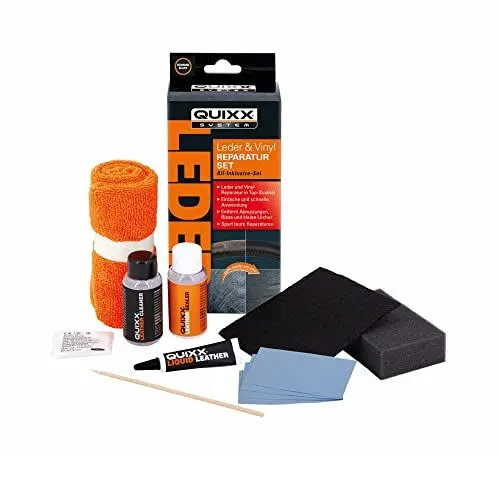 Produktbild: QUIXX Leder & Vinyl Reparatur Set, repariert Beschädigungen an Autositz und Lenkrad, All-inclusive-Set