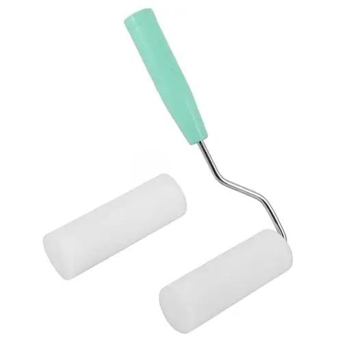 Produktbild: QUMIIRITY 1 Satz Schwamm Rollen Bürste Mini-farbroller Schaumrollenfarbe Malerrolle Selber Machen Schwammfarbroller Farbroller-tablett Walze Für Ölfarbe Werkzeug Zum Malen Von Wänden Plastik