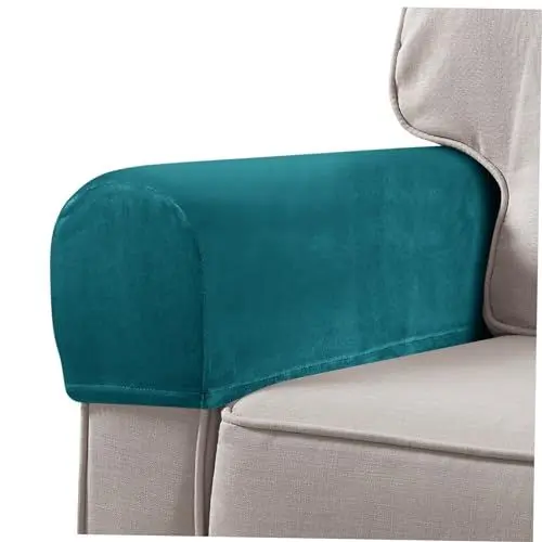 Produktbild: QUMIIRITY 2stücke Sofa-armlehnenbezug Universalbezug Armlehnenschutz Elastischer Bezug Armlehnenschutztuch Einfarbig Sofa-armlehnentuch
