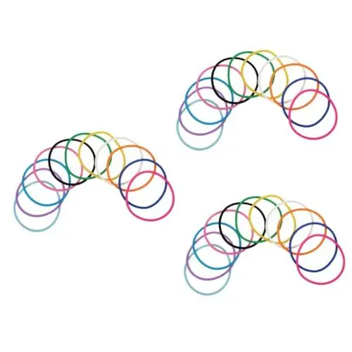 Produktbild: QUMIIRITY 3 Sets Retro-stil 80er Silikon Jelly Armbänder Bequeme Dehnbare Gummiarmbänder Für Jungen Und Mädchen Spielzeug 10 Stück * 3