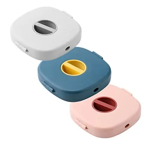 Produktbild: QUMIIRITY 3-teilige Kabeltrommel-aufbewahrungsbox Für Handykabel Kompakte Tragbare Wickelbox Kabel-Organizer Drehbares Design Für Einfache Verwendung 3
