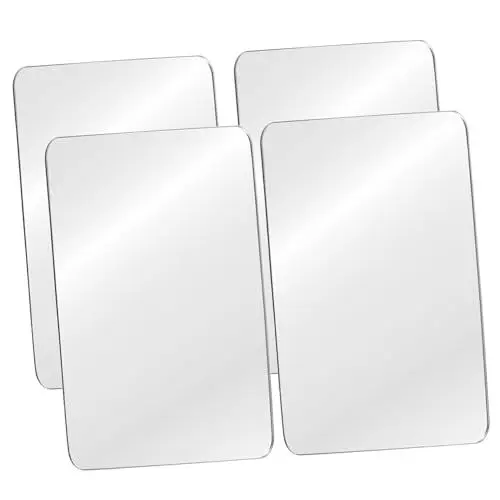Produktbild: QUMIIRITY Blätter – 4 Stück Selbstklebende Acryl-spiegelfliesen Wanddekoration Für Zuhause Bastelspiegel Für Schlafzimmer