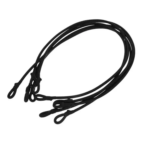 Produktbild: QUMIIRITY Trampolin-ersatz-Bungee-Seil-Set 5-teilig Planen-Bungee-seile Zelt-spanngurte Bungee-seile Schwarz 6 Mm Breit