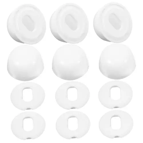 Produktbild: QUMIIRITY 6stücke Toiletten Schraubkappen Dekorative Abdeckungen Für Toilettenbolzen Wiederverwendbare Bodenkappen Für Wc-befestigungen Schutz Für Schrauben Und Langlebig