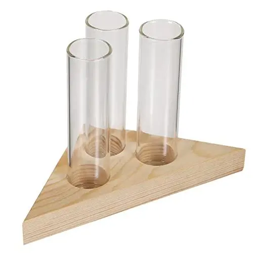 Produktbild: QUMIIRITY Dreieckiger Rahmen Glas Blumenbehälter Heimdekoration Blumenarrangement Vase