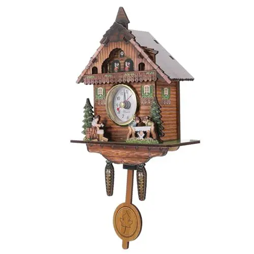 Produktbild: QUMIIRITY Pendeluhr Aus Holz Für Den Innenbereich Hängeuhr Aus Holz Holzuhren
