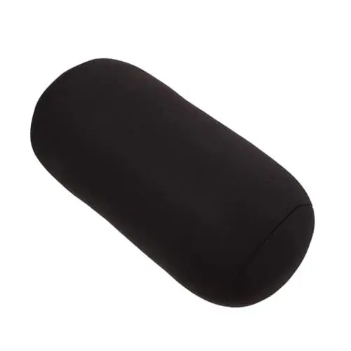 Produktbild: QUMIIRITY Rollen Nacken- Und Hüftkissen Nackenstütze Reise Nackenkissen Runde Wurfkissen Auto Büro Reisezubehör Reise-körperkissen Heimkissen Schlafzubehör Kühlkissen Black Polyester-Spandex
