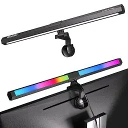 Produktbild: Quntis Computer Monitor Lampe mit Gaming Deko RGB Hintergrundbeleuchtung, 40cm Monitor Light Bar mit Touch Control, Anti-blaues Licht, USB Bildschirmlampe mit einstellbarer Farbtemperatur Helligkeit