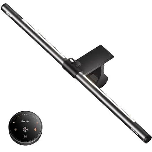 Produktbild: Quntis Curved Monitor Lampe 51cm mit Hintergrundbeleuchtung Fernbedienung, Monitor Light Bar mit Anti-Blaulicht, Bildschirmlampe USB dimmbar, PC Bürolampe Schreibtischlampe für Computer Home Office