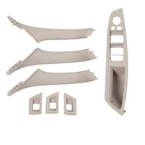 Produktbild: QUTBAG Auto Türgriff 5 Series F10 F11 520i 523i 525i Autos RHD Interne Armlehnenverkleidung Türgriffabdeckung Verkleidung 7-teiliges Set Ersatz Auto Innenraum Türgriff (Farbe : Model A Oyster)