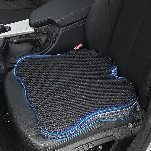 Produktbild: Qutool Autositzkissen,keilkissen Auto, Sitzkissen für Auto sitzkissen Auto Sitzkeilkissen für Auto Fahrersitz Sitzkissen für Auto, Memory Foam Autositzauflage (Schwarz)