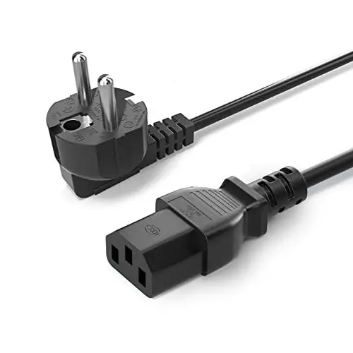 Produktbild: QYD 3m Netzkabel 3 Polig PC Stromkabel Power Kabel IEC 320 C13 10A Kaltgerätekabel Netzkabel für PC, Monitor, TV Fernseher, Drucker, Computer Bildschirm, Projektor Beamer, Spielekonsole etc.