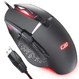 Produktbild: QYD Gaming Maus 7200 DPI Einstellbarer USB RGB Led Gaming Mäuse für Große Hände, 8 Programmierbare PC Maus, Ergonomische Desktop Computer Laptop PC Gamer Gaming Mouse mit 1,67m Geflochtenen Kabel