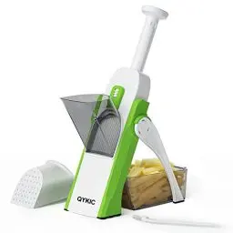 Produktbild: QYKIC Gemüseschneider, ONCE FOR ALL Verstellbar Gemüsehobel Genius Mandoline Vegetable Slicer Kartoffelschneider Zwiebelschneider