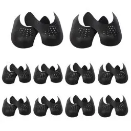 Produktbild: QYRDBGY 10 Paar Anti Falten Schuhe Schutz, Schuh Knickschutz Sneaker Shields Crease Protector Schuhfaltenschutz für Sneaker Faltenschutz Männer Frauen (Schwarz, S und L)