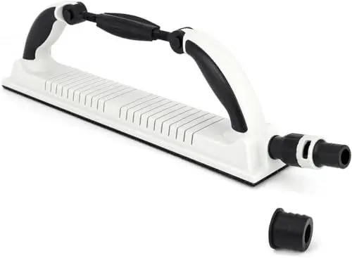 Produktbild: QZATACAEN Longboard Handschleiffeilenblock Verstellbarer Radius mit Klettverschluss, Staubfreier Handschleifblock mit Griff, Staubabsaugung Schleifblock Handschleifer schleifbrett