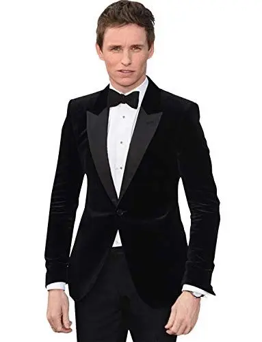 Produktbild: QZI Herren Anzug Slim Fit 2 Teiliges Set Velvet Party Stilvolle Dinner Jacket & Pants