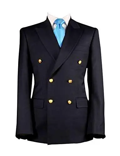 Produktbild: QZI Herren Jacke Slim Blazer Peak Lapel Fit Zweireiher Jacke