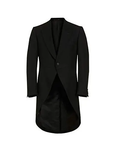 Produktbild: QZI Herren Jacke Slim Fit Swallow-Tailed Jacke One Button Casual Suits Blazer Jacken