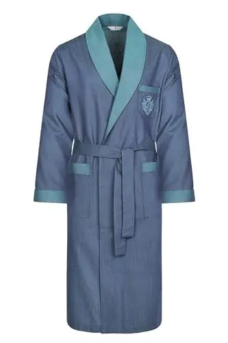 Produktbild: R Revise Herren Morgenmantel RE-505-100% Baumwolle - Leicht und dünn – Elegant –Grün 1048 – Gr XL