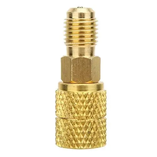 Produktbild: Dioche R410A Refrigerant Hose Adaptor, R410A A/C 1/4 Zoll SAE Stecker auf 5/16 Zoll SAE-Buchse Adapter HVAC Schlauchanschluss