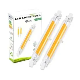 Produktbild: R7S LED 78mm Dimmbar 10W Lampen, R7S LED Glühbirne Ersatz für 100W Halogenlamp, R7S 78mm Warmweiß 3000K 1000LM, Kein Flackern, 360°Abstrahlwinkel LED Stab, LED Leuchtmittel, 2er Pack
