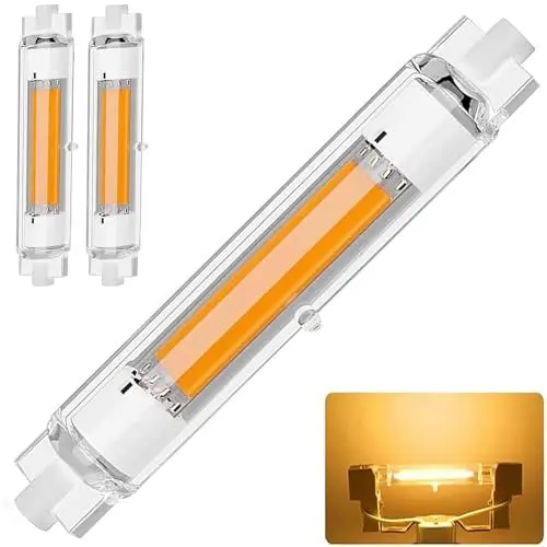 Produktbild: R7S LED 118mm Dimmbar 30W Lampen, R7S LED COB 118mm Glühbirne Ersatz für 300W Halogenlamp, Warmweiß 3000K, 3000LM Kein Flackern, 360°Abstrahlwinkel LED Stab, LED Leuchtmittel, 2er Pack