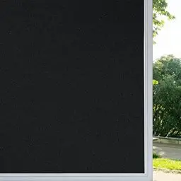 Produktbild: rabbitgoo Fensterfolie Blickdicht Schwarz, Lichtdicht Selbstklebend Verdunklungsfolie für Fenster, Verdunkelungsfolie Abdunklungsfolie Klebefolie dunkel für Schlafzimmer Dachfenster 60 x 200 cm
