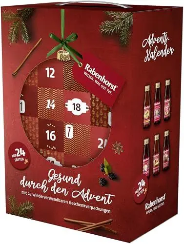 Produktbild: Rabenhorst Adventskalender – Gesund durch die Vorweihnachtszeit mit 24 Minis (24 x 125 ml) (Version 2024)